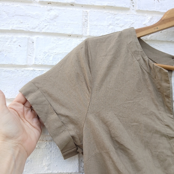 Pact Organic Cotton Linen Canopy Notch Neck Dress - Picture 5 of 10